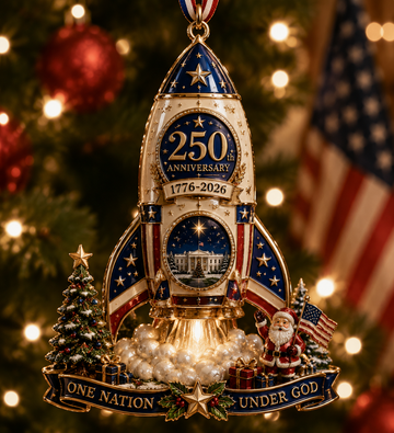Patriotic Christmas Ornament – USA 250th Anniversary