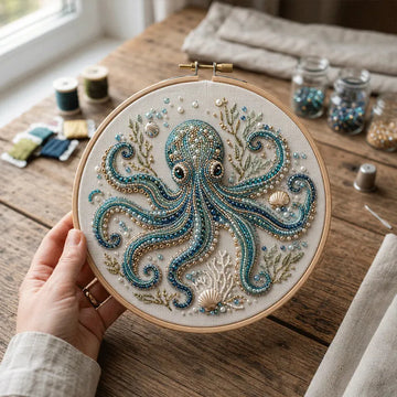 Ocean-Themed Bead Embroidery Kit