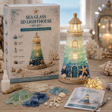 DIY Lighted Sea Glass-Style Lighthouse Kit Collection
