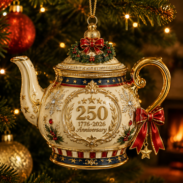 250th Anniversary Teapot Christmas Ornament
