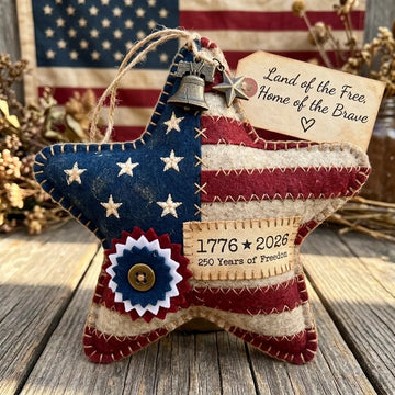 Handcrafted America 250th Anniversary Keepsake Ornaments | Rustic Patriotic Decor