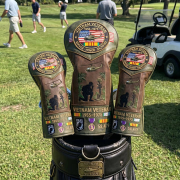 Vietnam Veteran Tribute Elite Leather Golf Head Cover