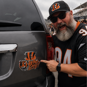Who Dey Car Emblem Metal Badge