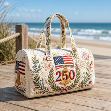 American Flag Quilted Duffle Bag Gift for Patriots