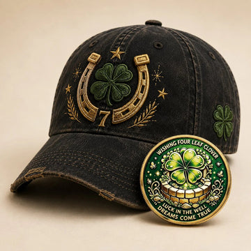 Fortune Favors the Bold Vintage Lucky Cap Coin Set