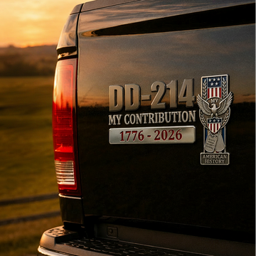 Veteran DD-214 Metal Car Emblem
