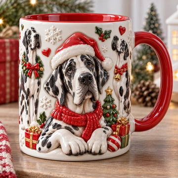 Great Dane Christmas Accent Mug