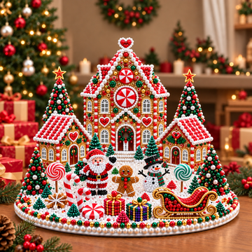 3D DIY Diamond Art Village Kit – Christmas & Halloween Craft Decor