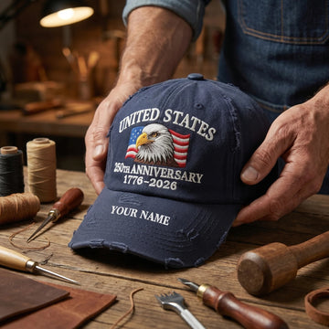 Personalized USA 250th Anniversary Distressed Cap