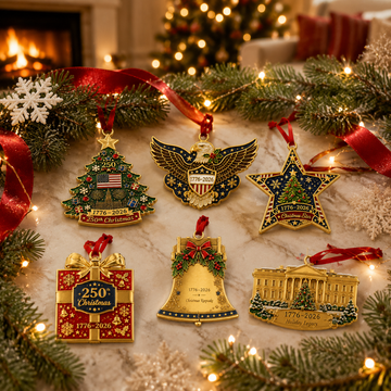 America 250th Christmas Ornament Patriotic Holiday Decor